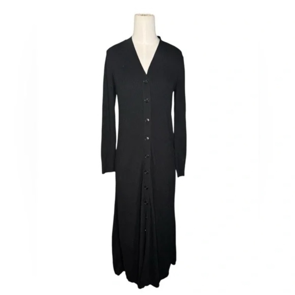Petite LOFT Versa Ribbed V-Neck Maxi Sweater Dress in Size Medium - Picture 4 of 8
